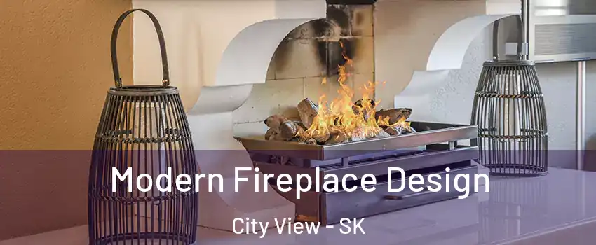  Modern Fireplace Design City View - SK
